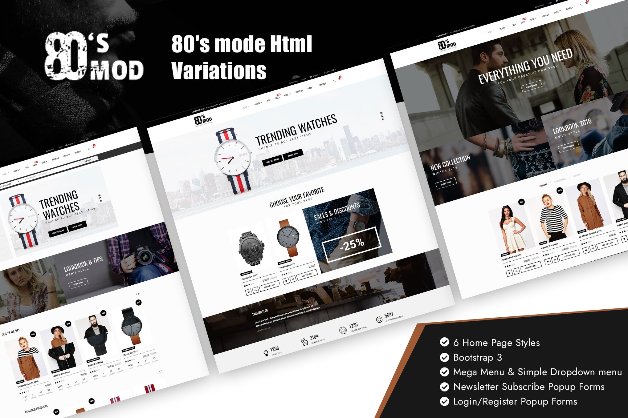 Imagen de portada de 80's Vintage / Retro Styled Ecommerce Template (plantilla web)