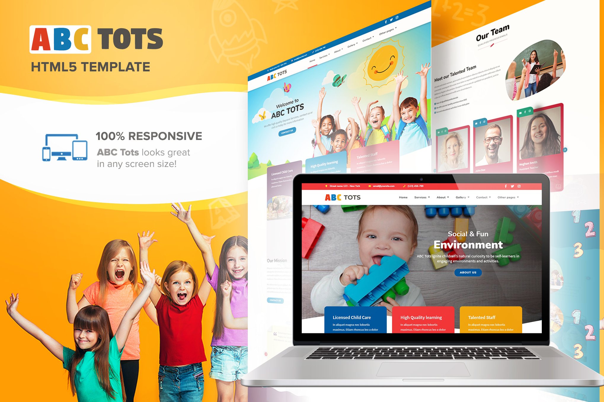 Imagen de portada de ABC Tots - Responsive HTML5 Template (plantilla web)