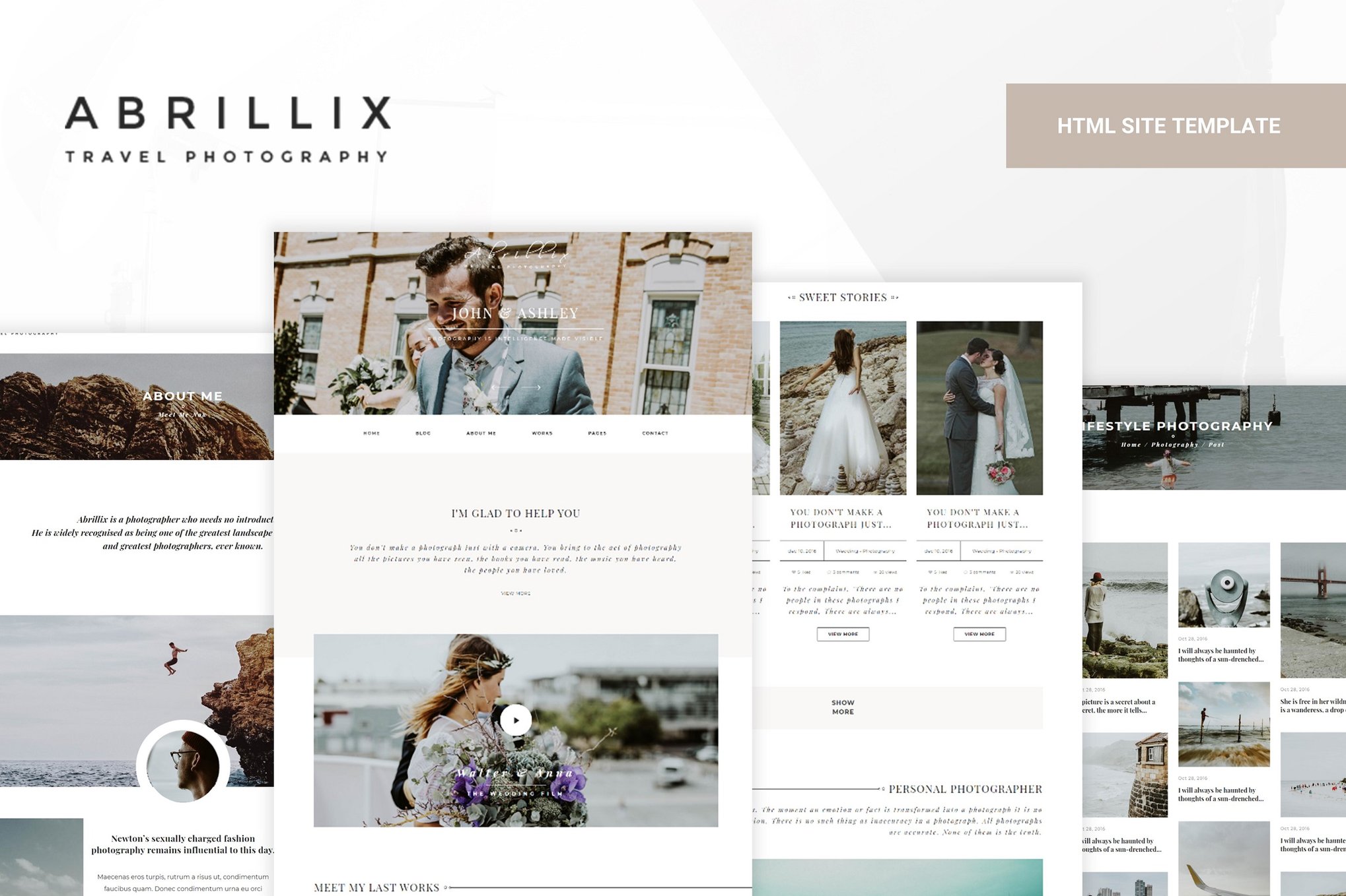 Imagen de portada de ABRILLIX - Creative Photography Blog Template (plantilla web)