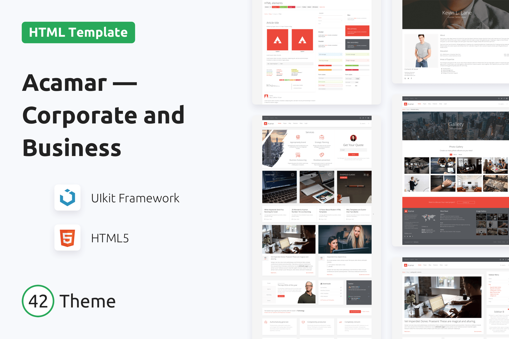 Imagen de portada de Acamar — Tiled Layout Responsive HTML Template (plantilla web)