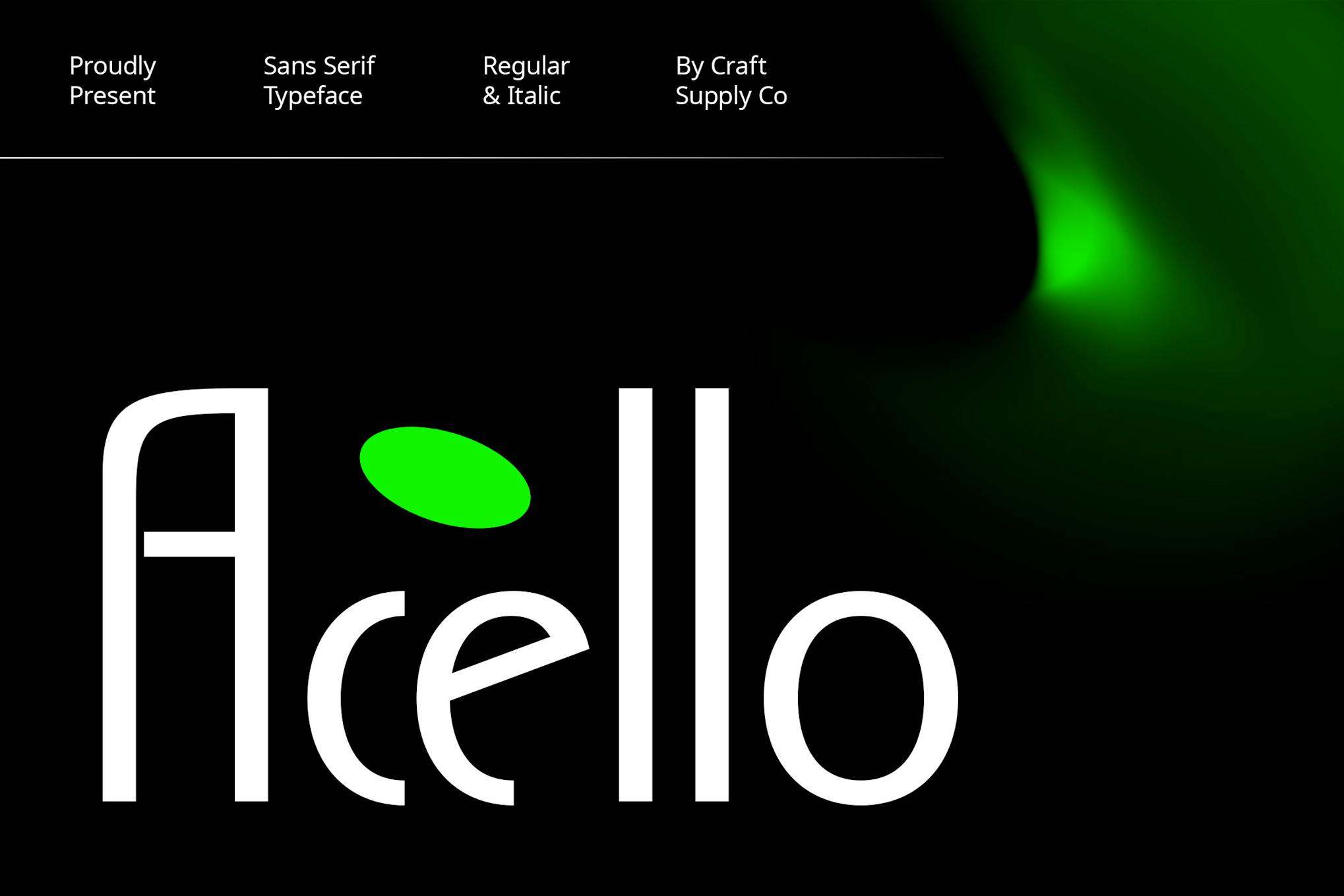Imagen de portada de Acello – Geometric Sans Serif (fuente)