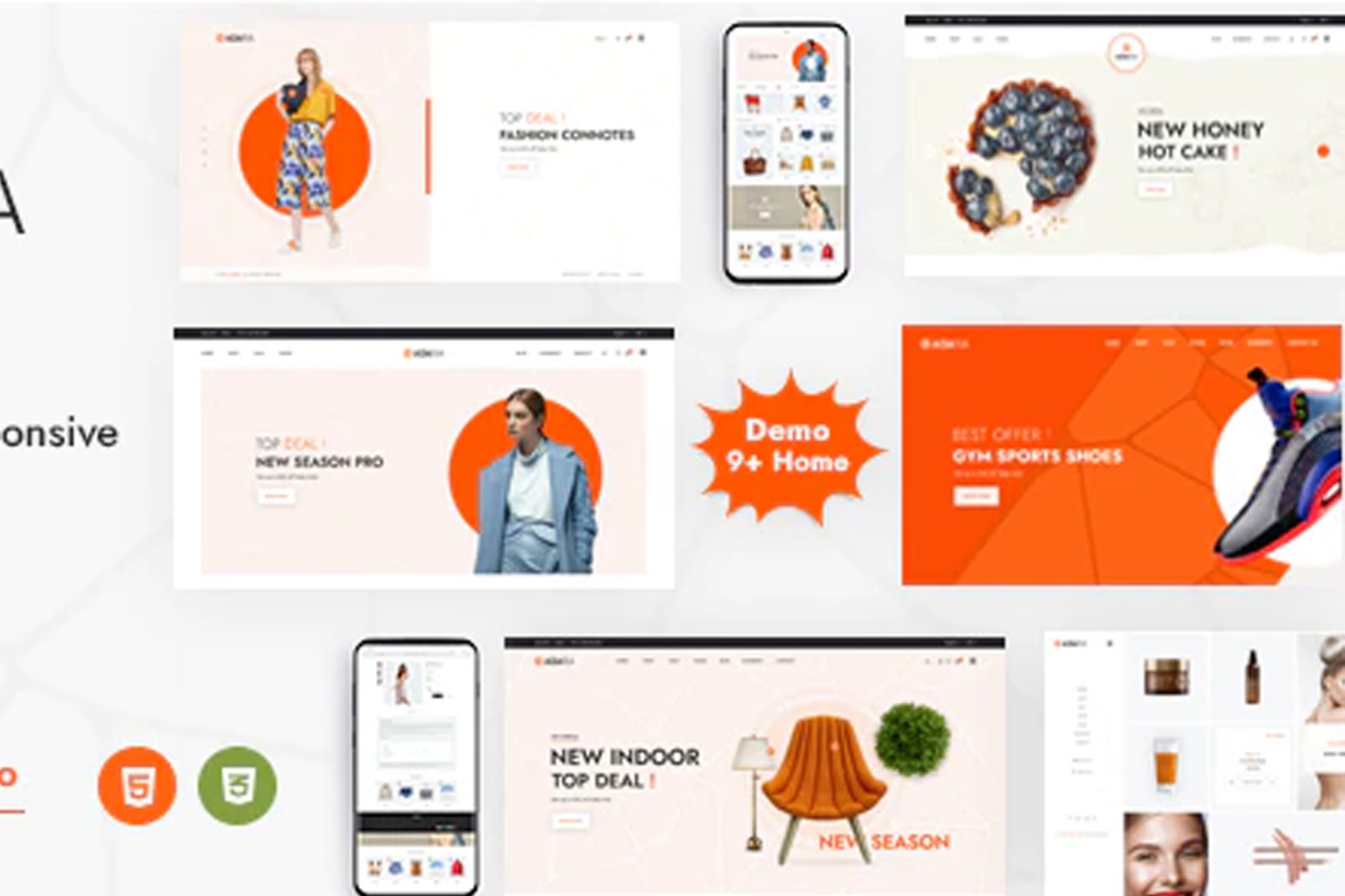 Imagen de portada de Adara - Modern & Multipurpose eCommerce Template (plantilla web)