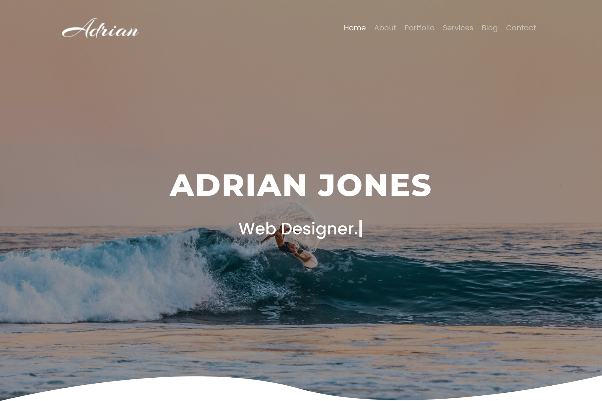 Imagen de portada de Adrian - Portfolio Template (plantilla web)