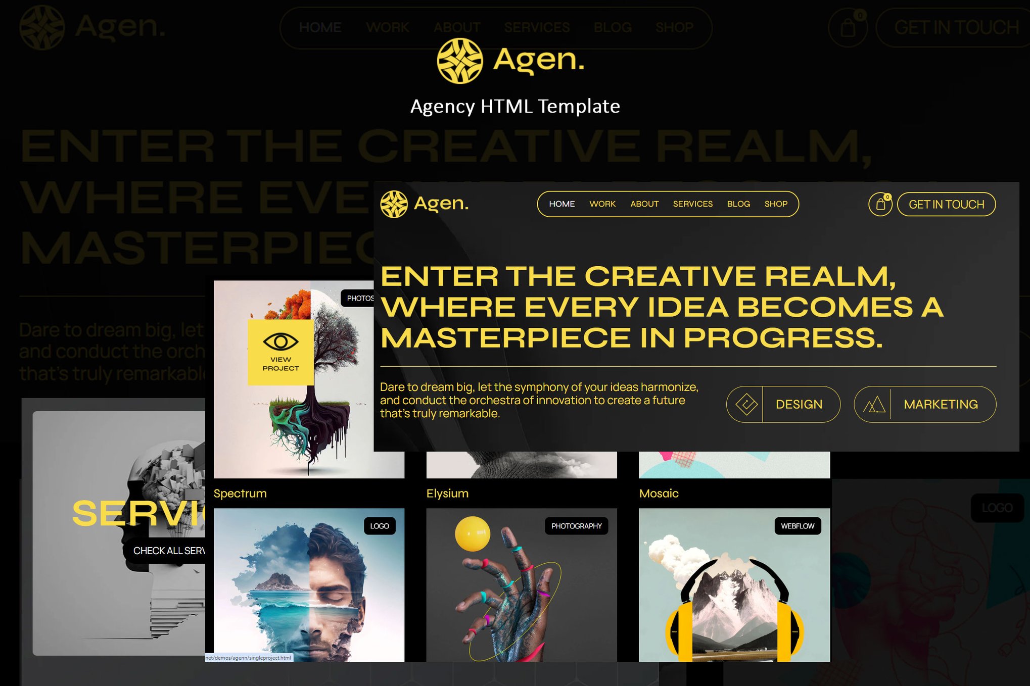Imagen de portada de Agenn - Agency HTML Template (plantilla web)