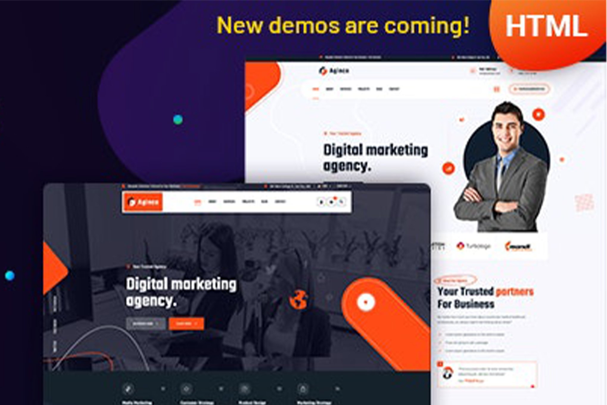 Imagen de portada de Aginco - Digital Agency Template (plantilla web)