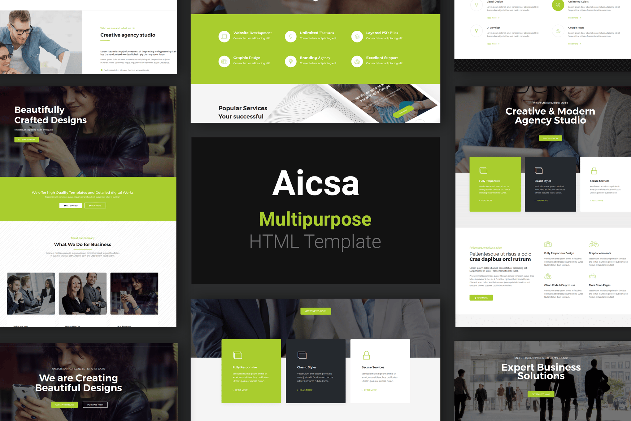 Imagen de portada de Aicsa - Multipurpose HTML Template (plantilla web)