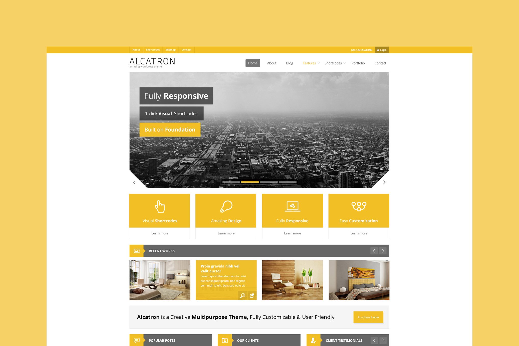 Imagen de portada de Alcatron -Multipurpose Responsive Template (plantilla web)