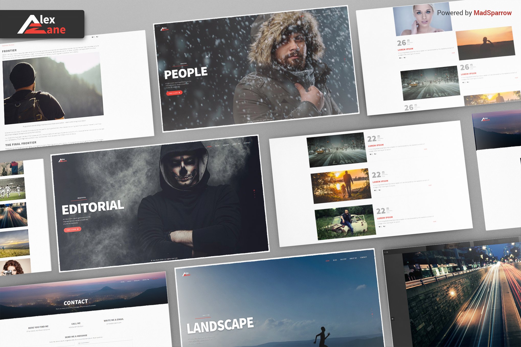 Imagen de portada de Alex Zane - Photography Portfolio (plantilla web)