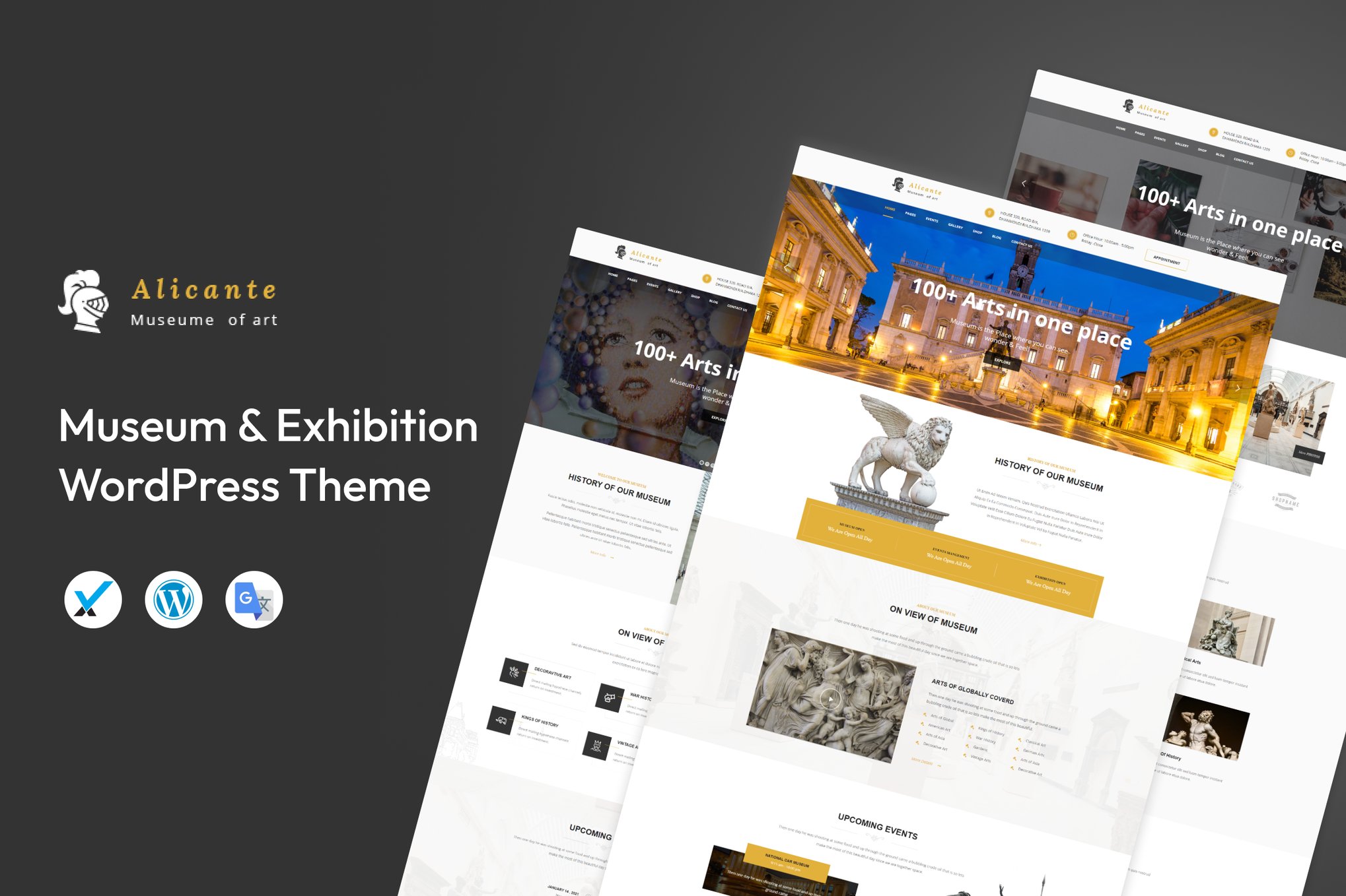 Imagen de portada de Alicante - Museum & Exhibition WordPress Theme (tema)