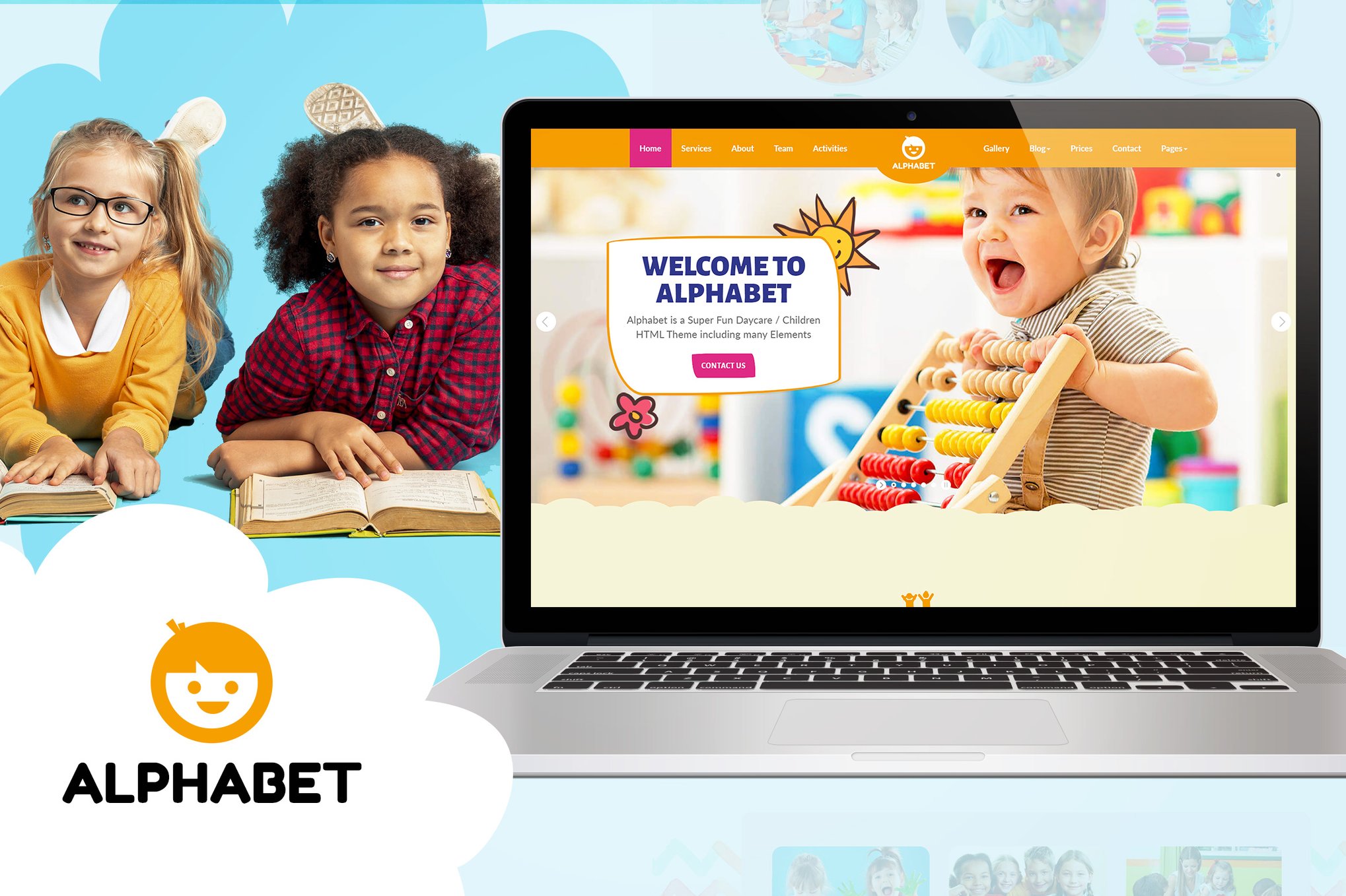 Imagen de portada de Alphabet - Daycare / School HTML5 (plantilla web)