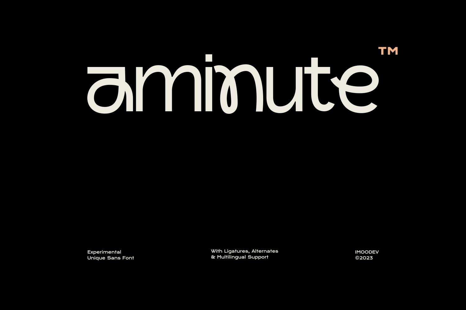 Imagen de portada de Aminute - Experimental Unique Sans Font (fuente)