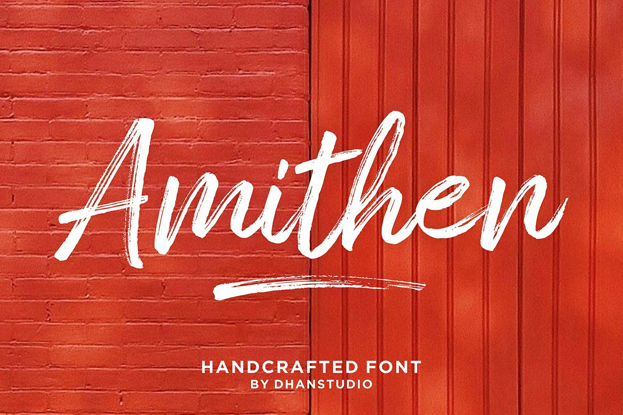 Imagen de portada de Amithen Brush Font (fuente)