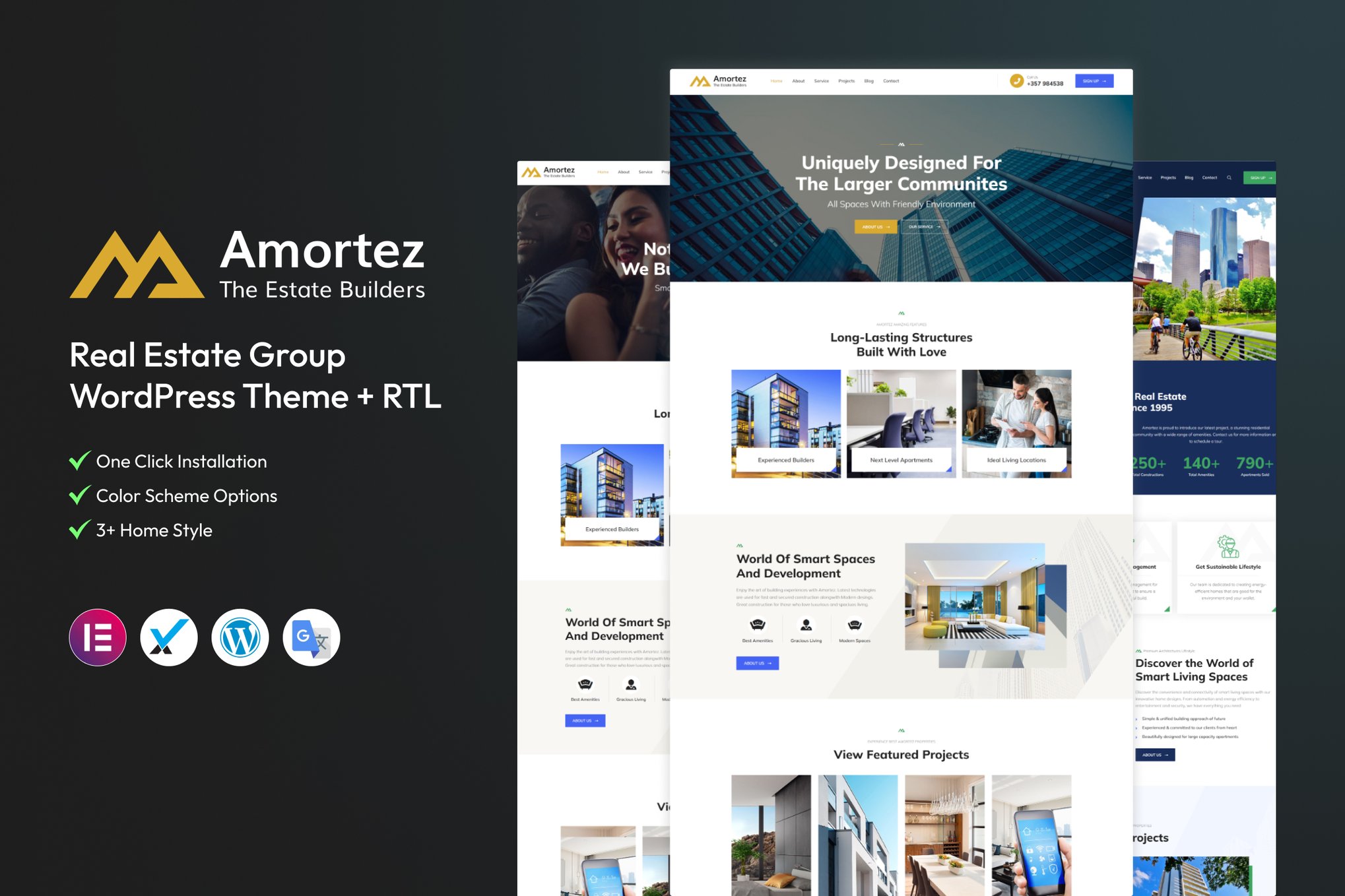 Imagen de portada de Amortez – Real Estate Group WordPress Theme (tema)