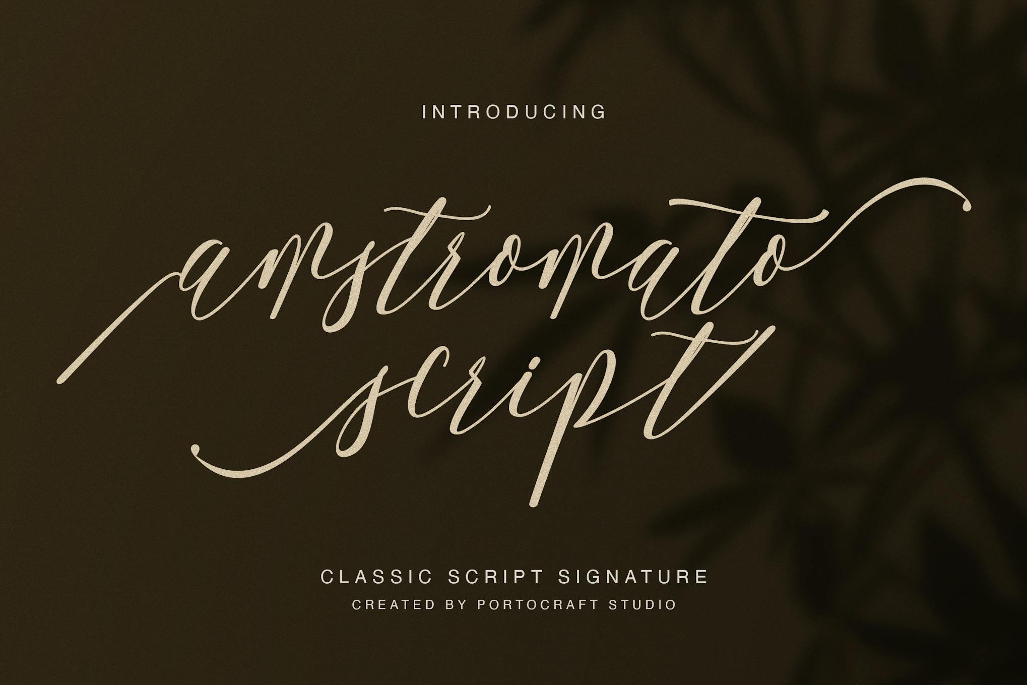 Imagen de portada de Amstromato Script Signature (fuente)