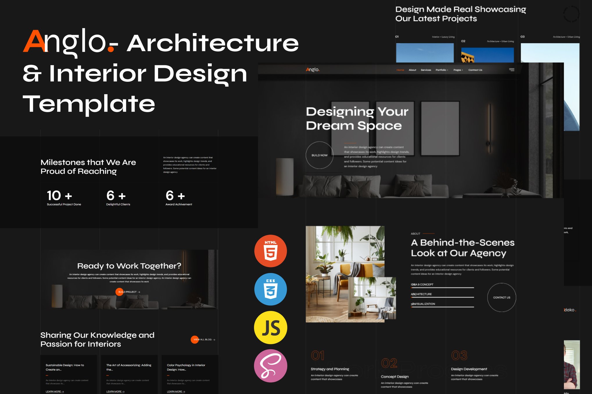 Imagen de portada de Anglo - Architecture & Interior Design Template (plantilla web)