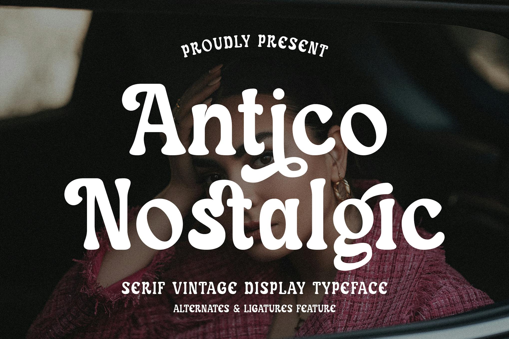 Imagen de portada de Antico Nostalgic - Serif Vintage Font (fuente)
