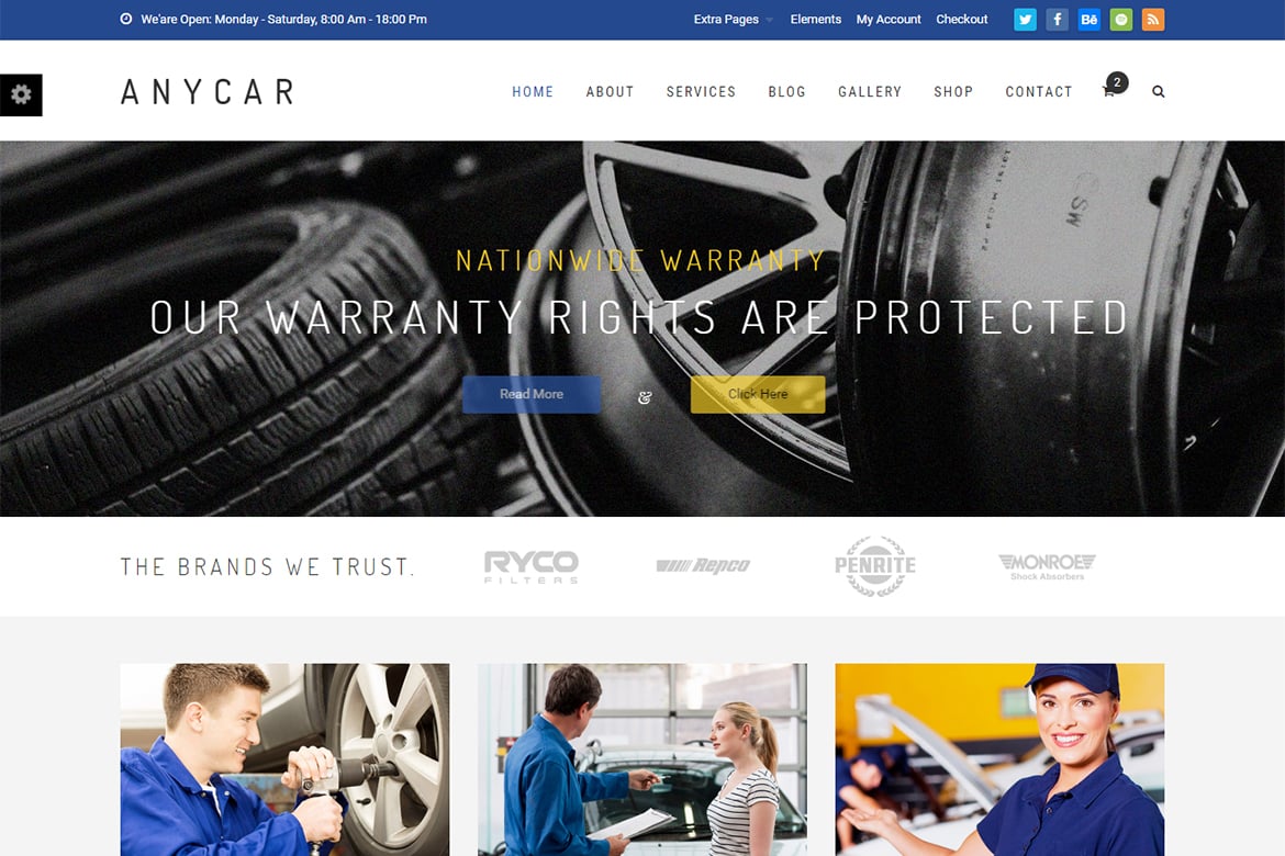 Imagen de portada de AnyCar - HTML Template for Automotive & Business (plantilla web)