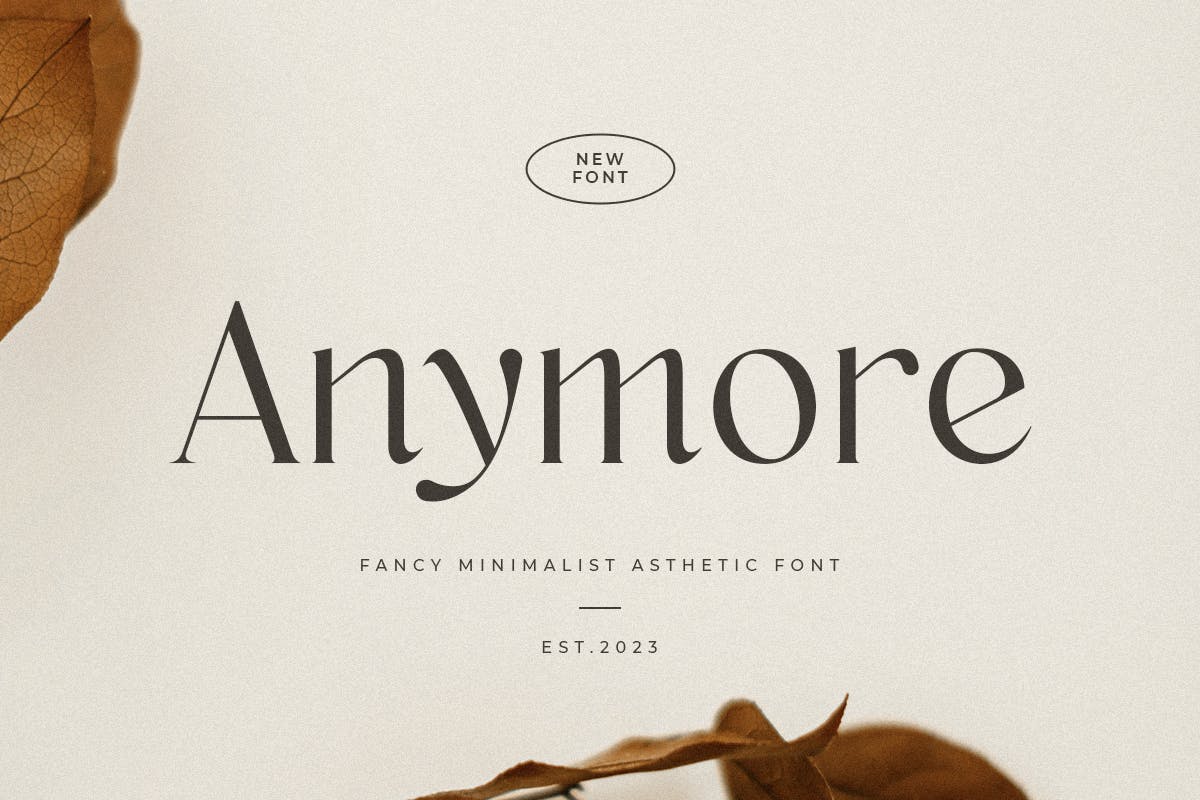 Imagen de portada de Anymore - Fancy Minimalist Aesthetic Font (fuente)