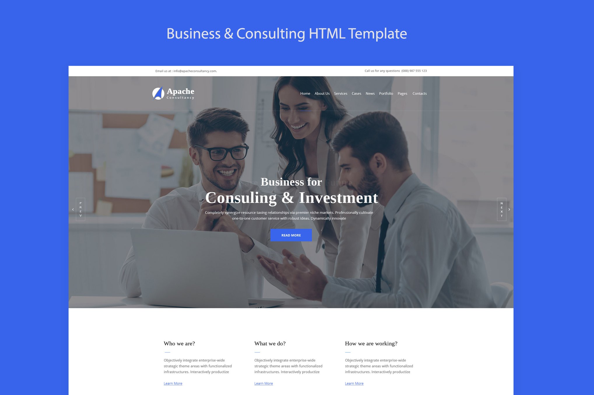 Imagen de portada de Apache-Business-Consulting HTML Template (plantilla web)