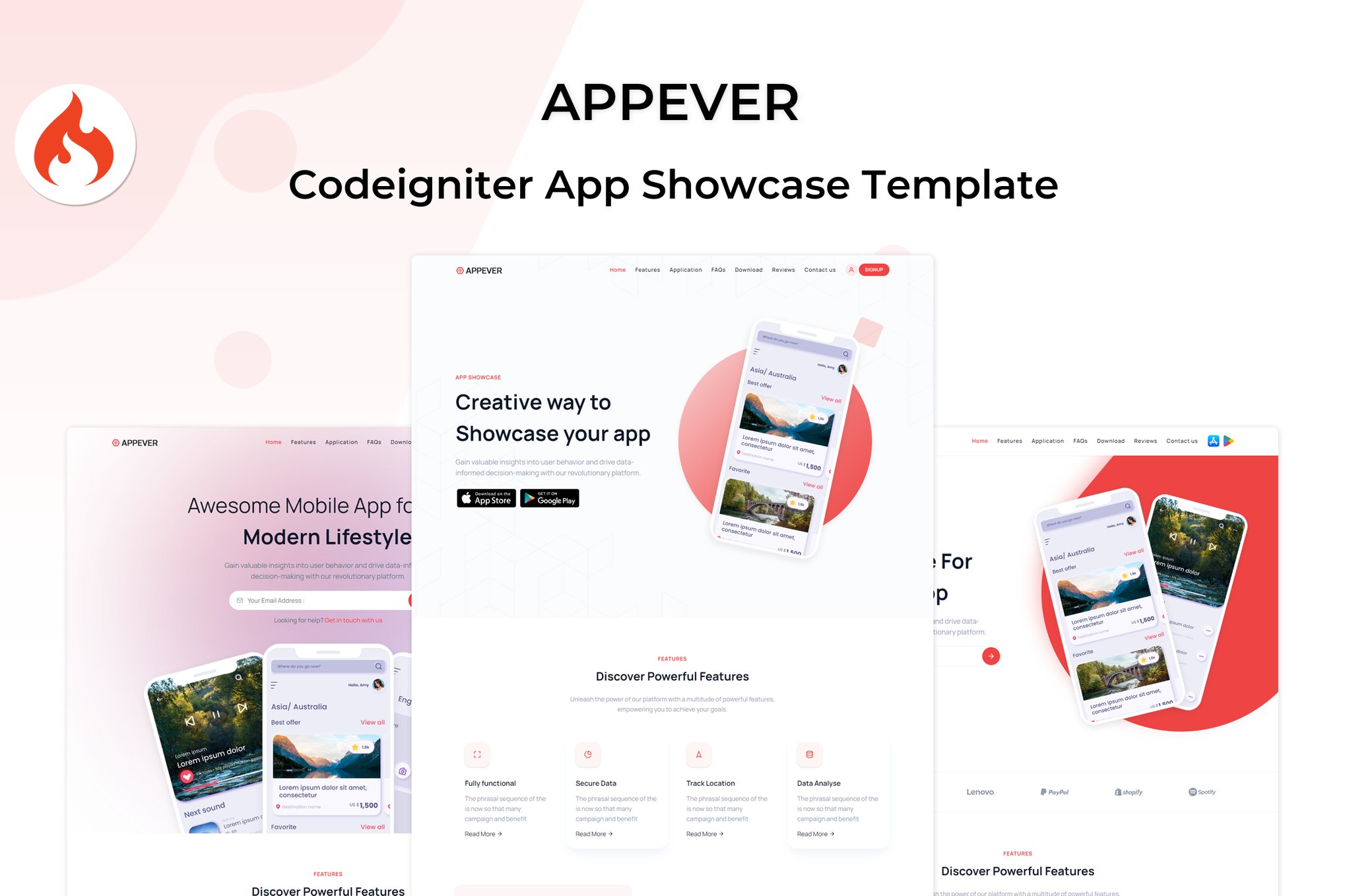 Imagen de portada de Appever - Codeigniter App Showcase Template (plantilla web)