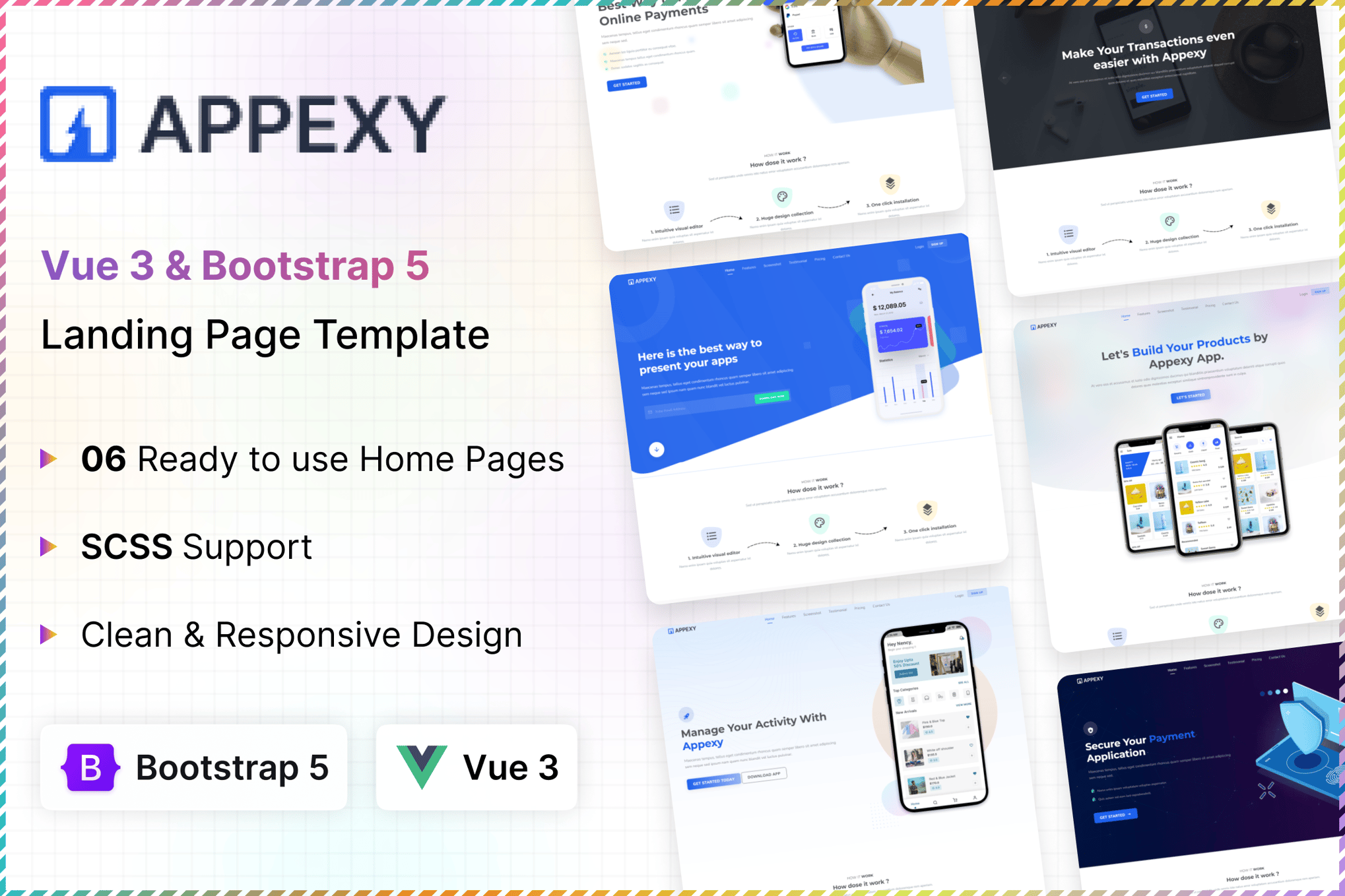 Imagen de portada de Appexy - Vue Landing Page Template (plantilla web)
