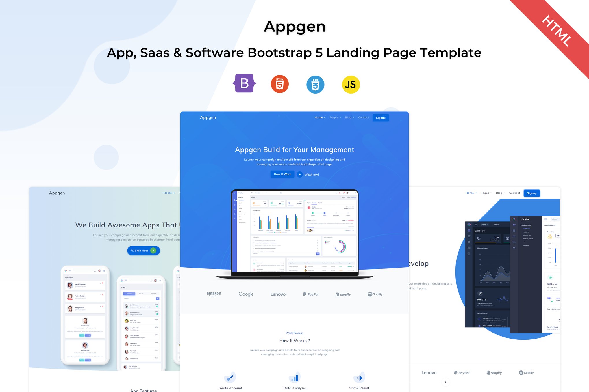 Imagen de portada de Appgen - App, Saas & Software Bootstrap Template (plantilla web)