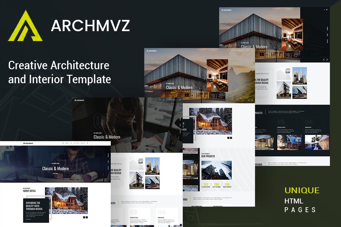 Imagen de portada de Archmvz - Architecture & Interior (plantilla web)