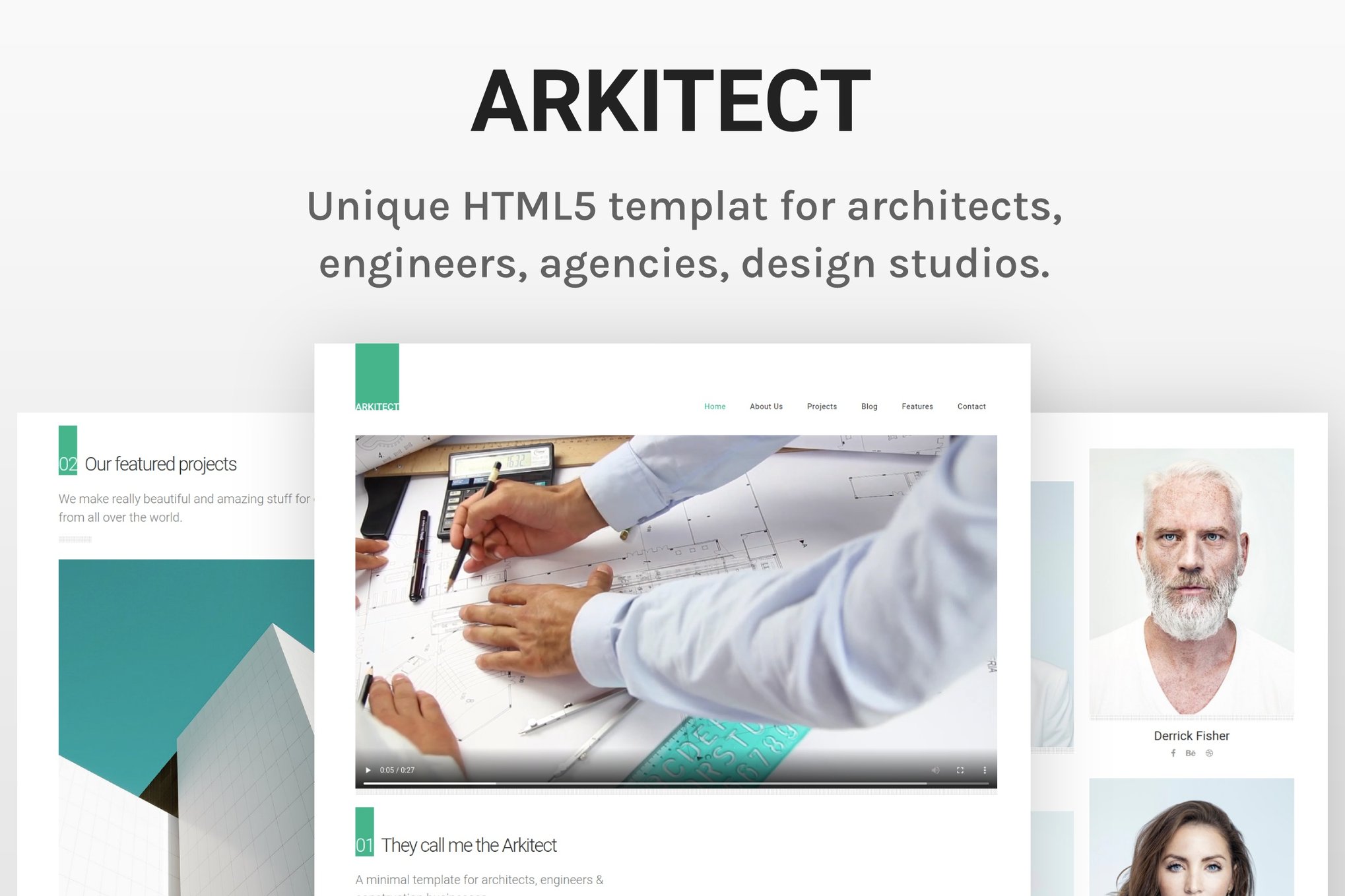 Imagen de portada de Arkitect - HTML Template for Architects, Engineers (plantilla web)