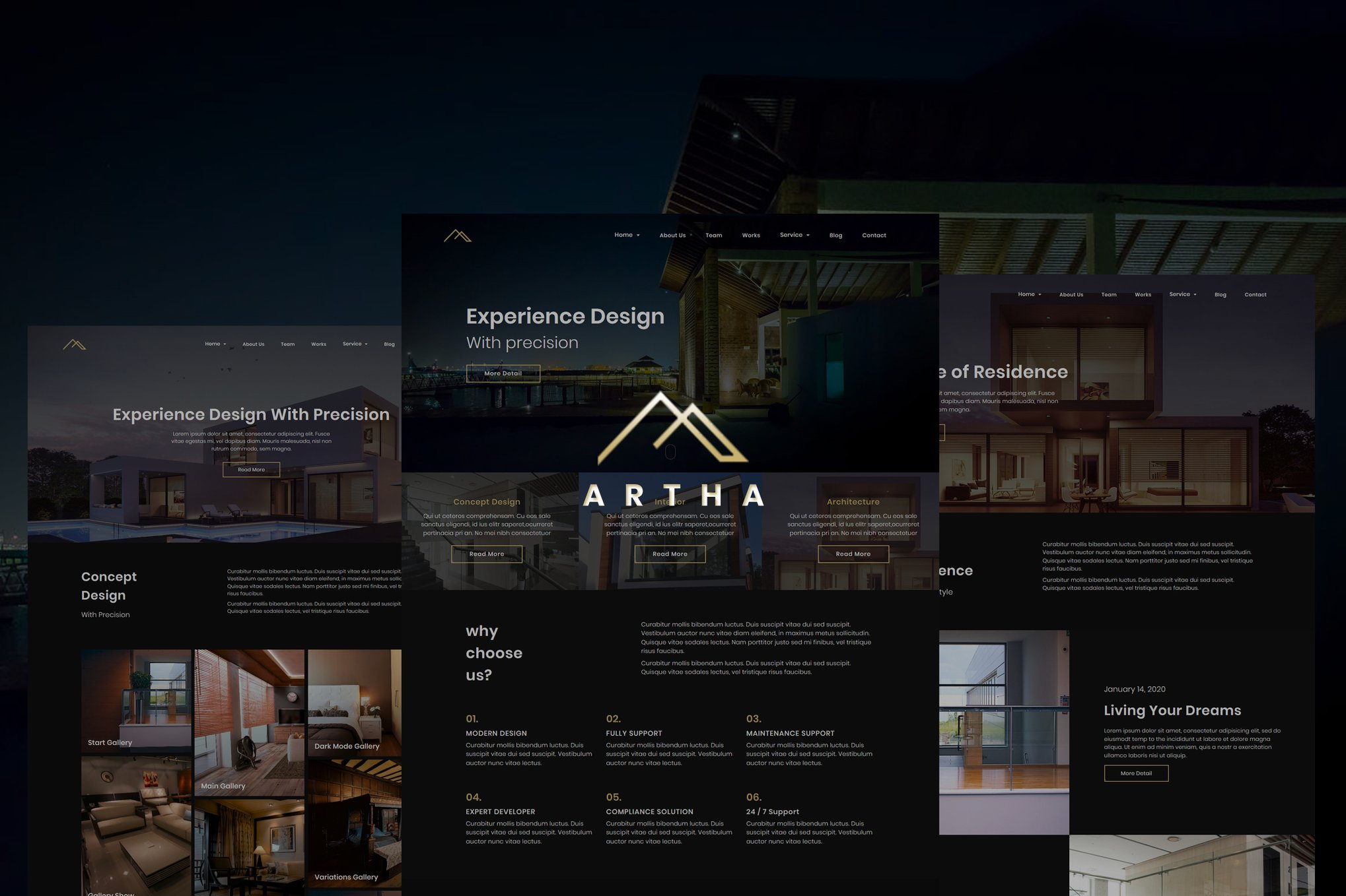 Imagen de portada de Artha Interactive Interior html Template (plantilla web)