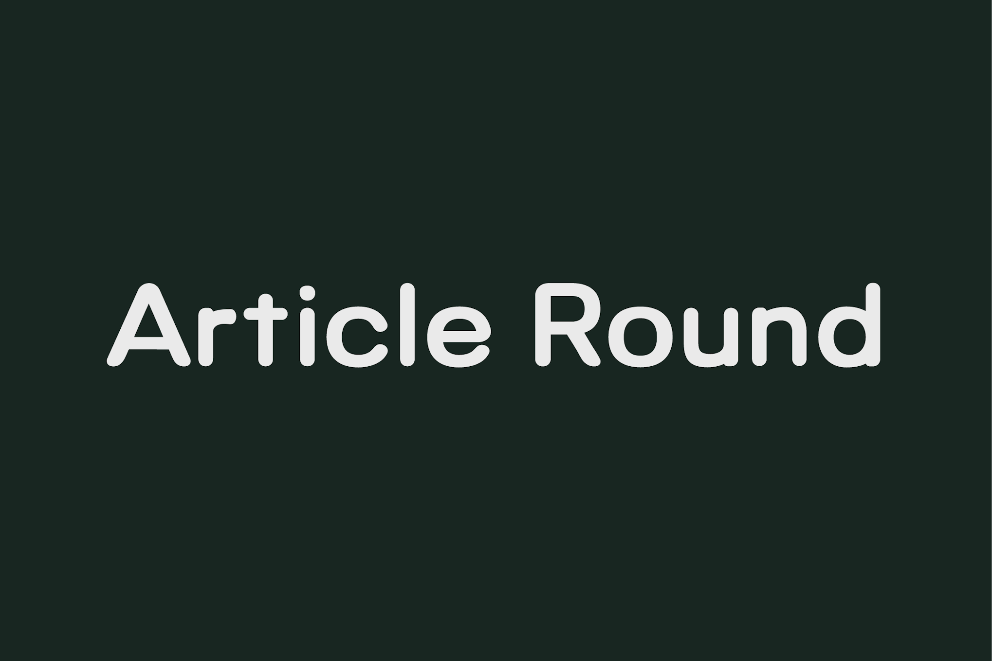 Imagen de portada de Article Round - A Geometric Typeface (fuente)