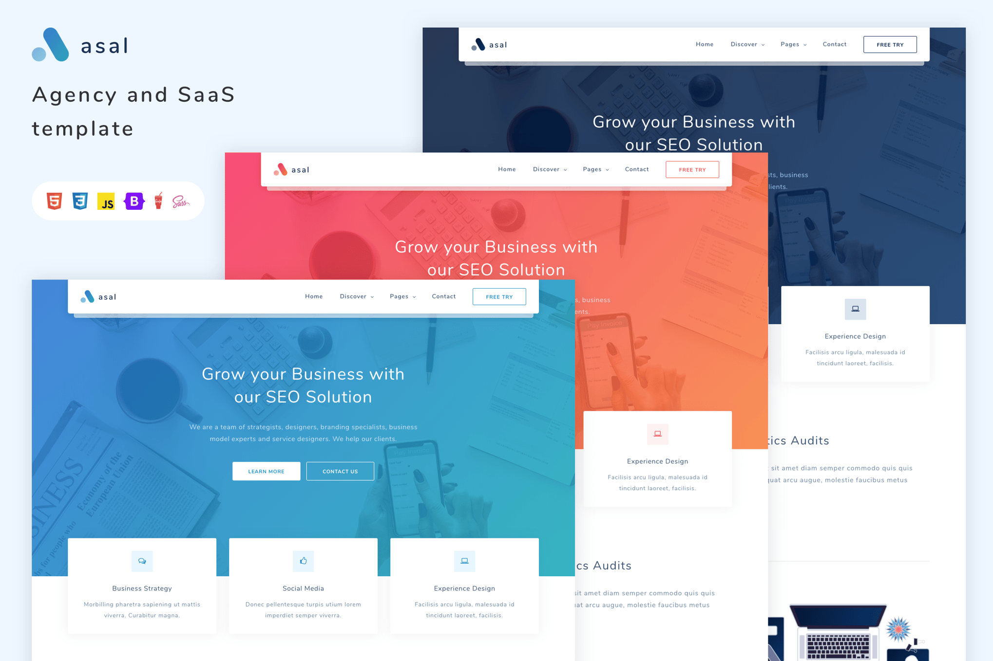Imagen de portada de Asal - Agency and SaaS Template (plantilla web)