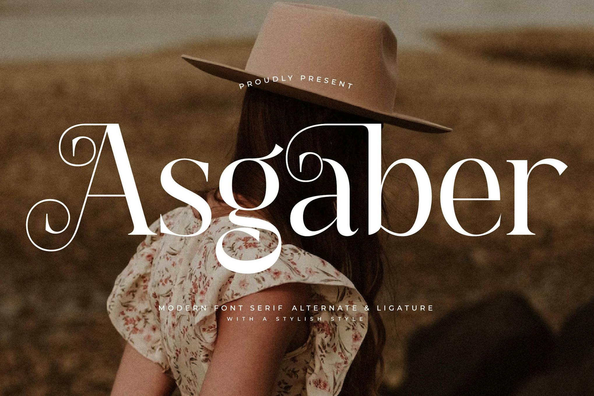 Imagen de portada de Asgaber Modern Serif Font (fuente)