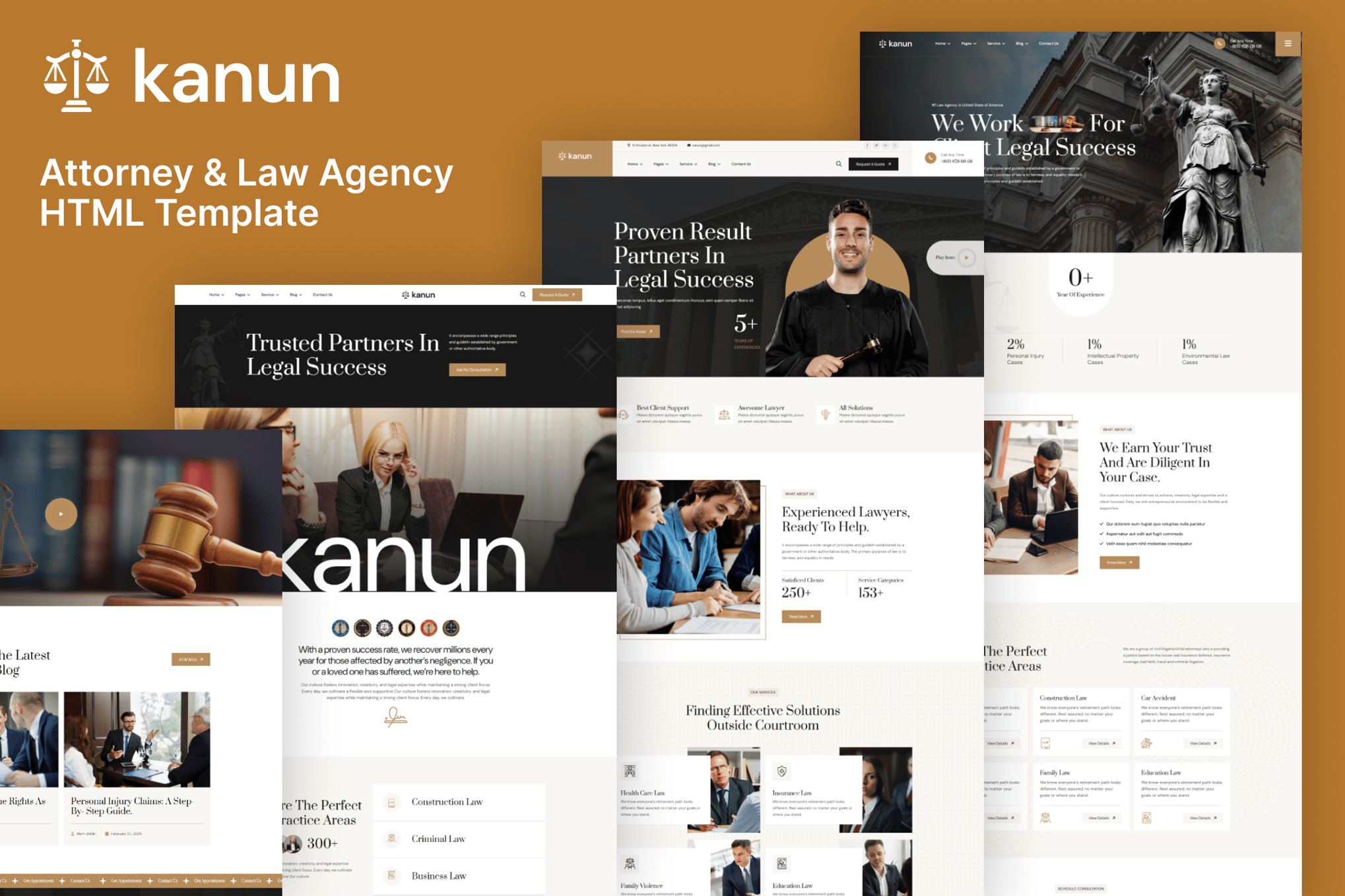 Imagen de portada de Attorney & Law Agency HTML Template (plantilla web)