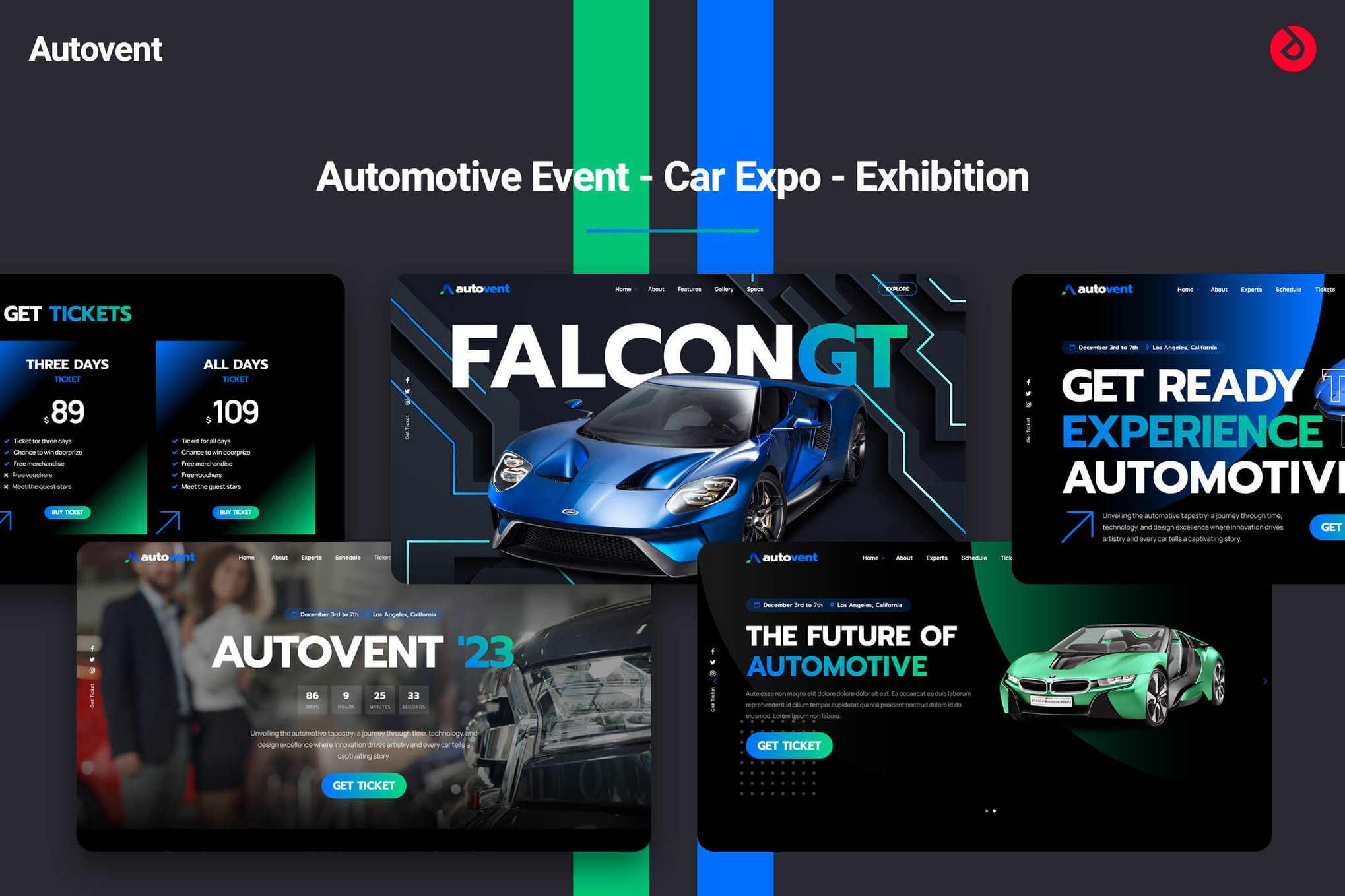 Imagen de portada de Automotive Event, Car Expo, Exhibition - Autovent (plantilla web)