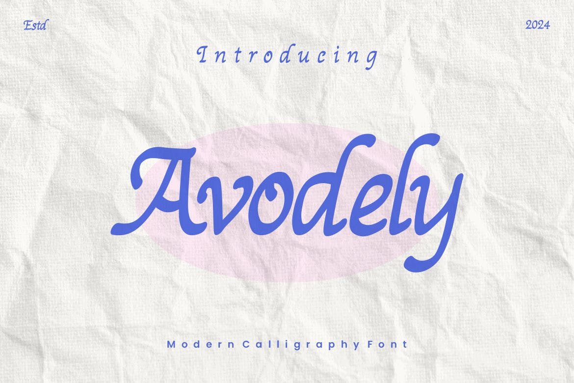 Imagen de portada de Avodely - Decorative Font (fuente)