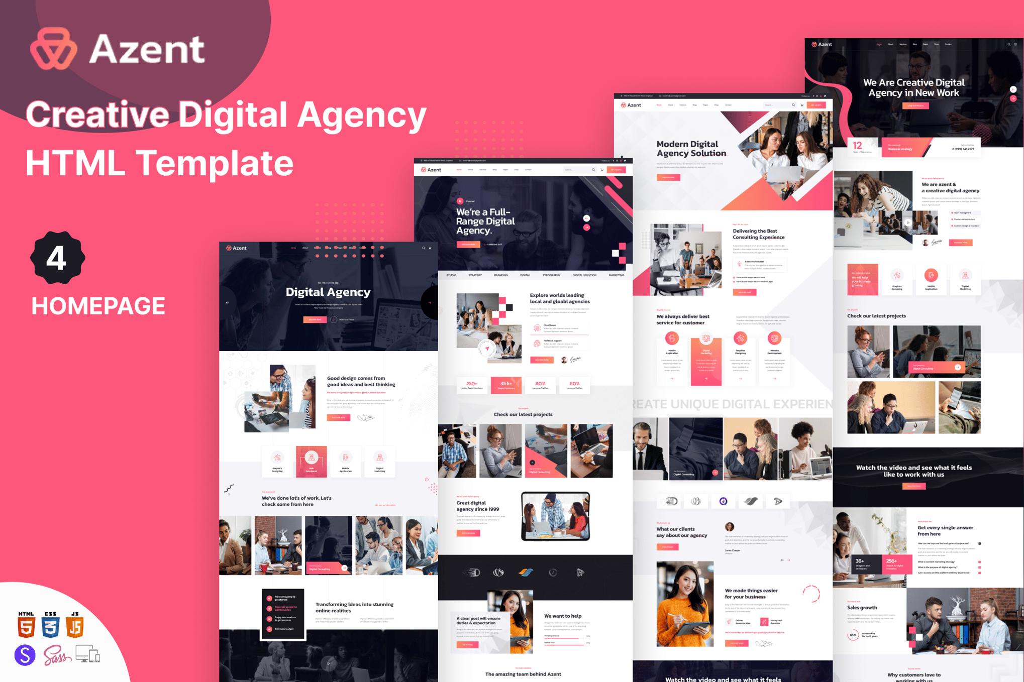 Imagen de portada de Azent - Creative Digital Agency HTML Template (plantilla web)
