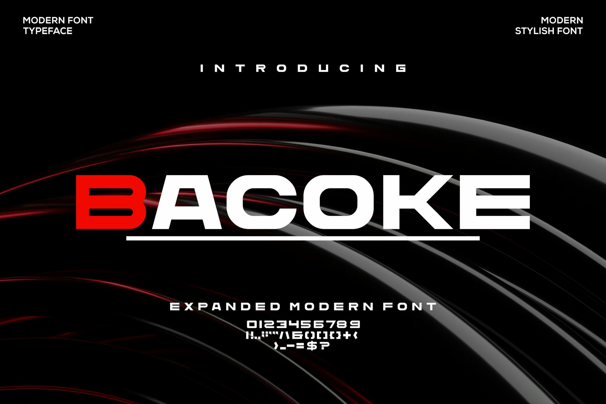 Imagen de portada de Bacoke Font (fuente)