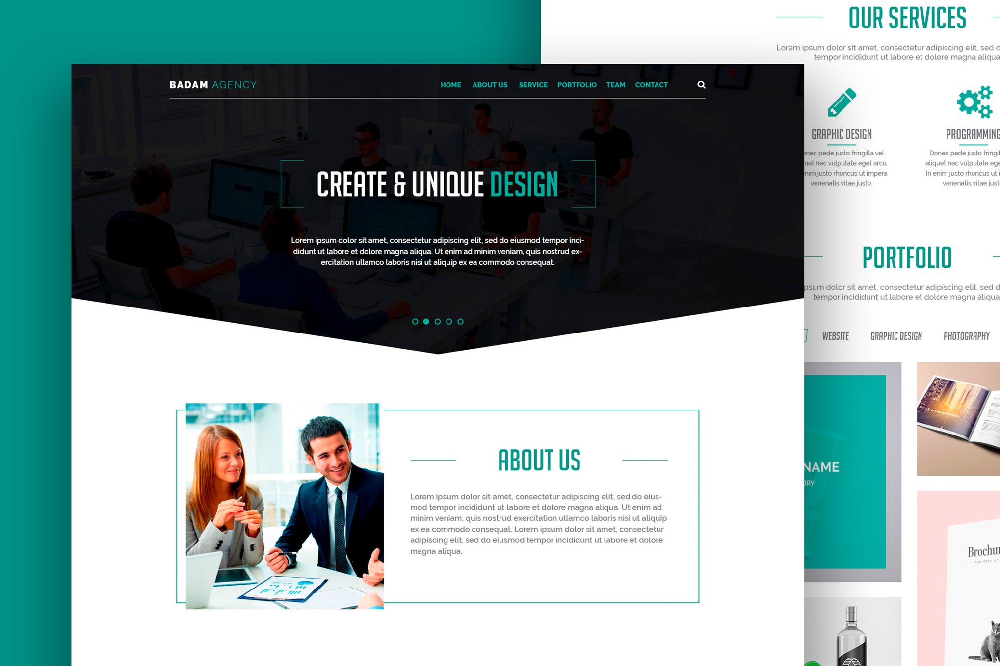 Imagen de portada de Badam Agency - Digital Agency Responsive Template (plantilla web)