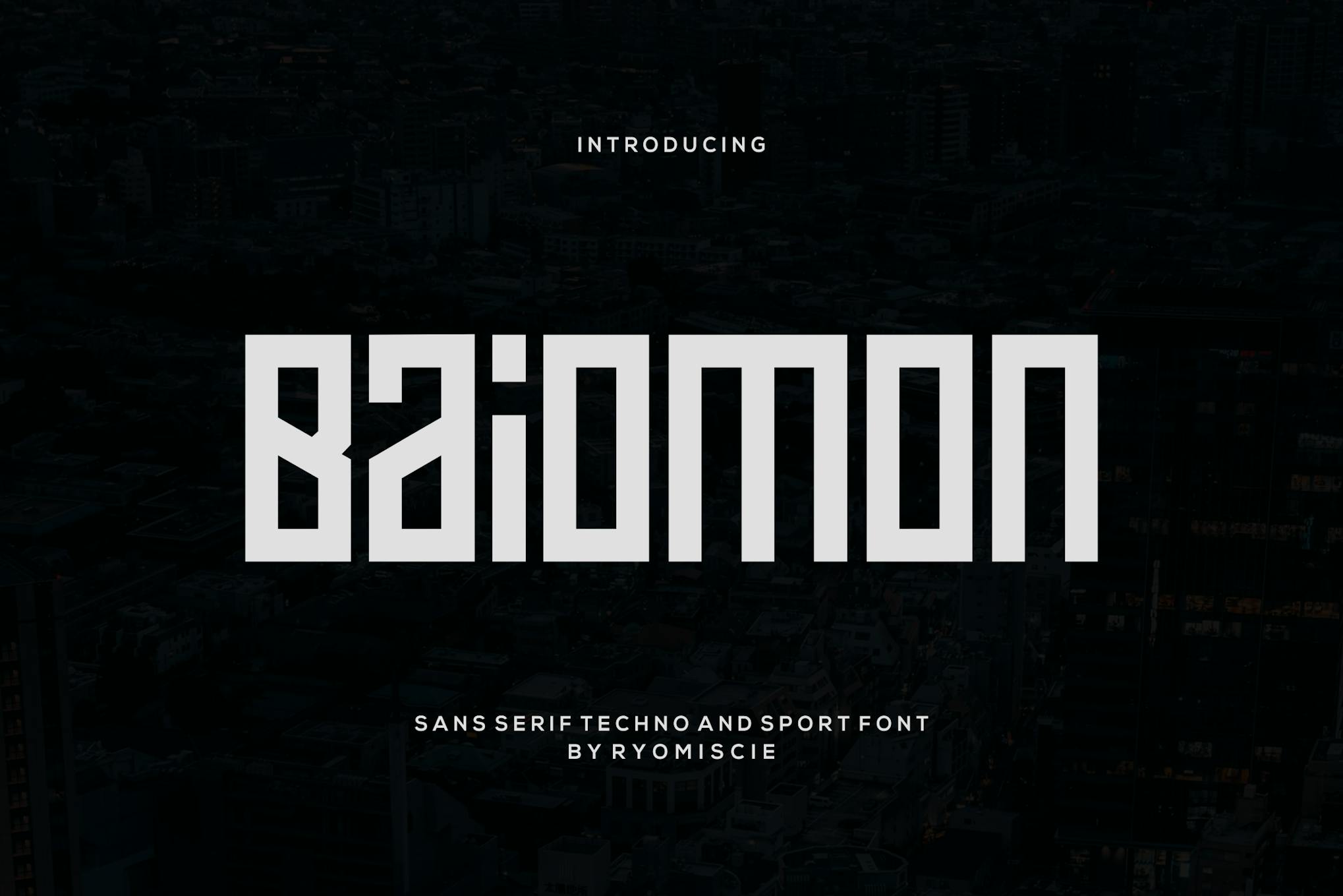 Imagen de portada de Baiomon - Sans Serif Techno And Sport Font (fuente)