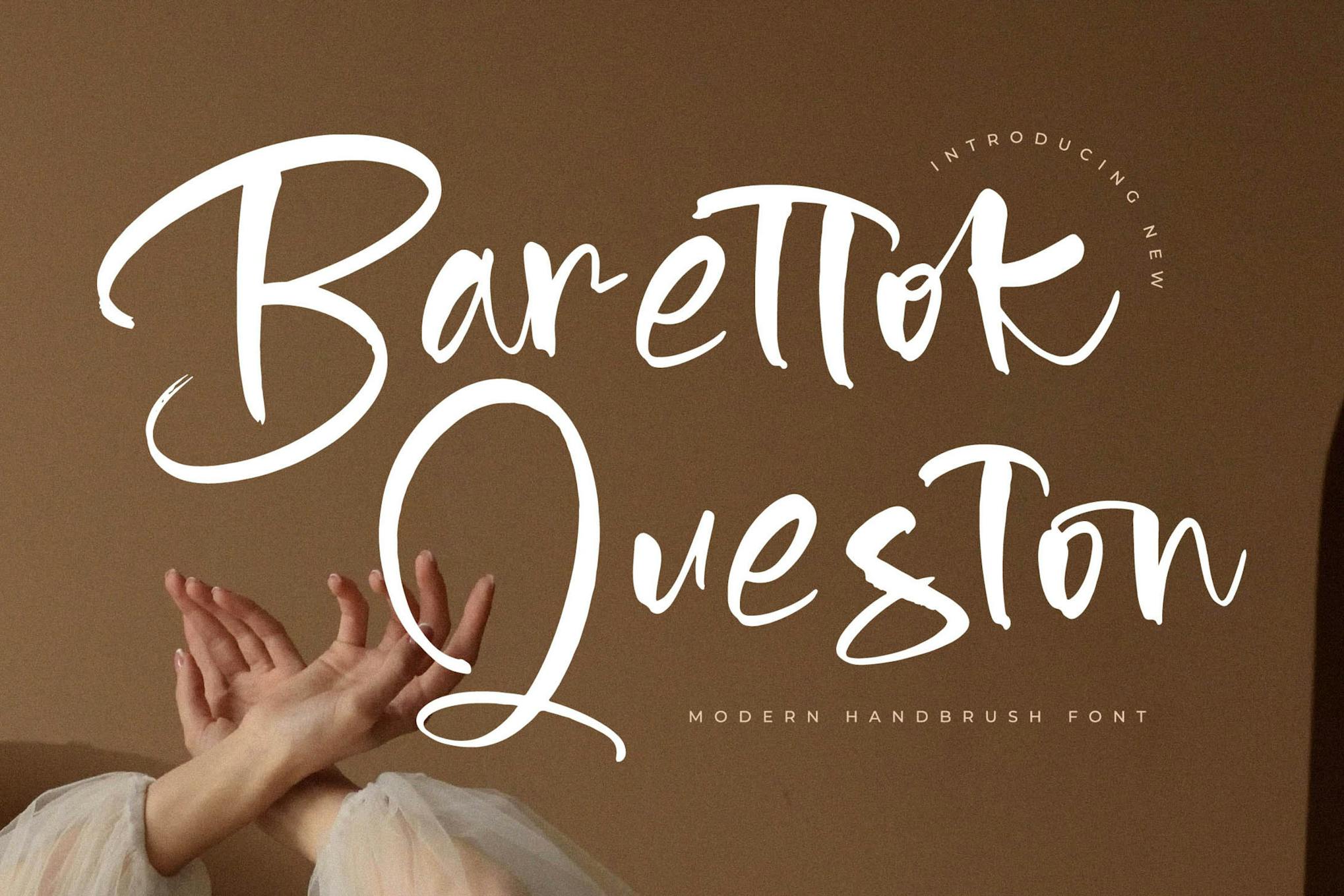 Imagen de portada de Barettok Queston Modern Handbrush Font (fuente)