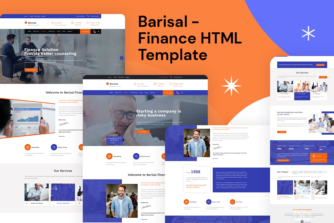 Imagen de portada de Barisal - Finance HTML Template (plantilla web)