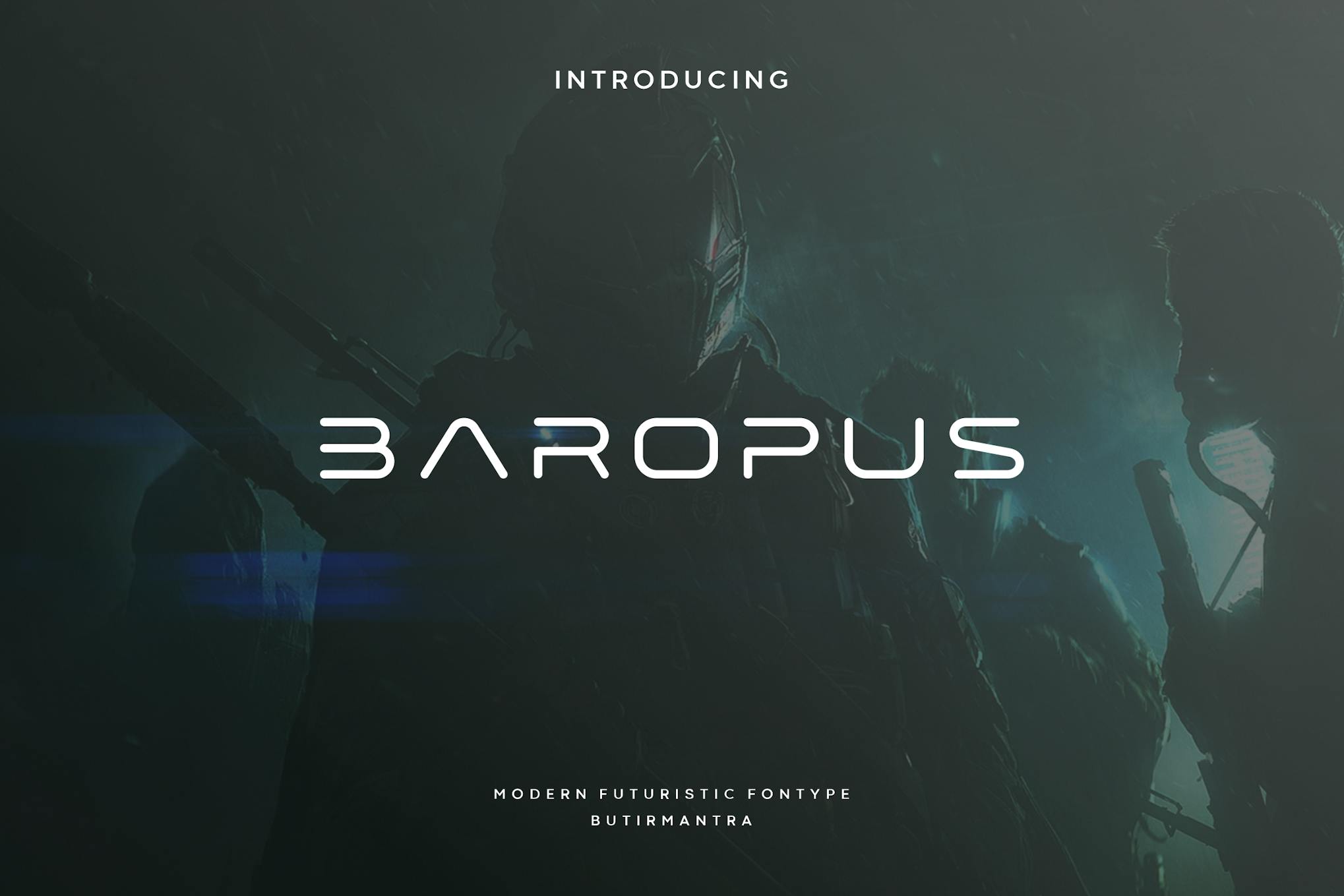 Imagen de portada de Baropus - Futuristic Font (fuente)