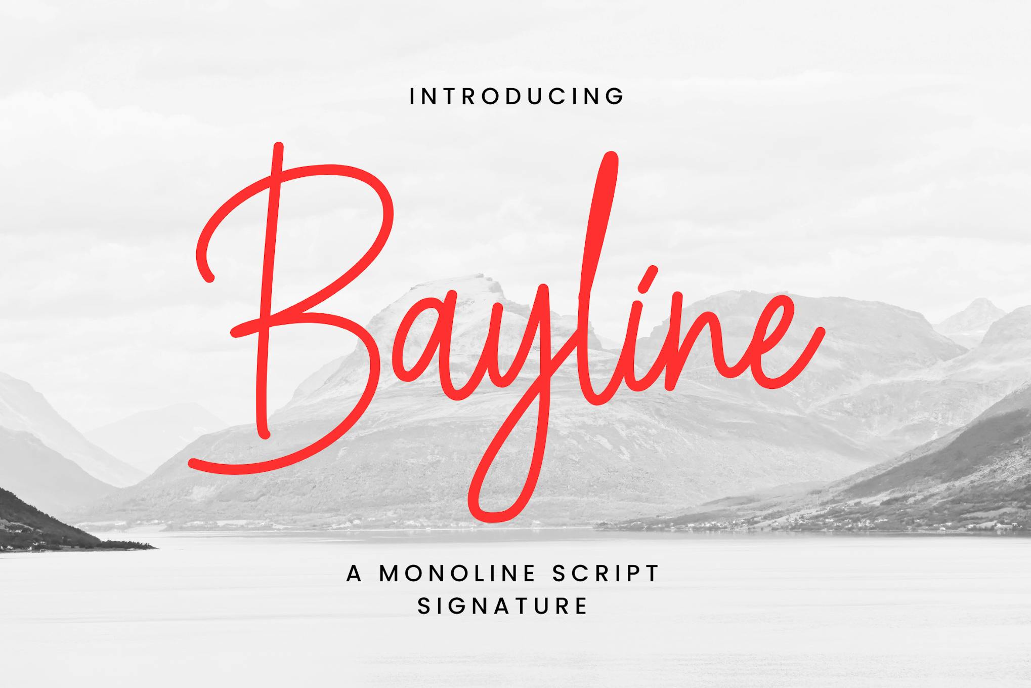 Imagen de portada de Bayline - A Monoline Script Signature (fuente)