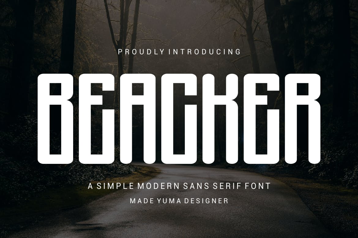 Imagen de portada de Beacker Font (fuente)