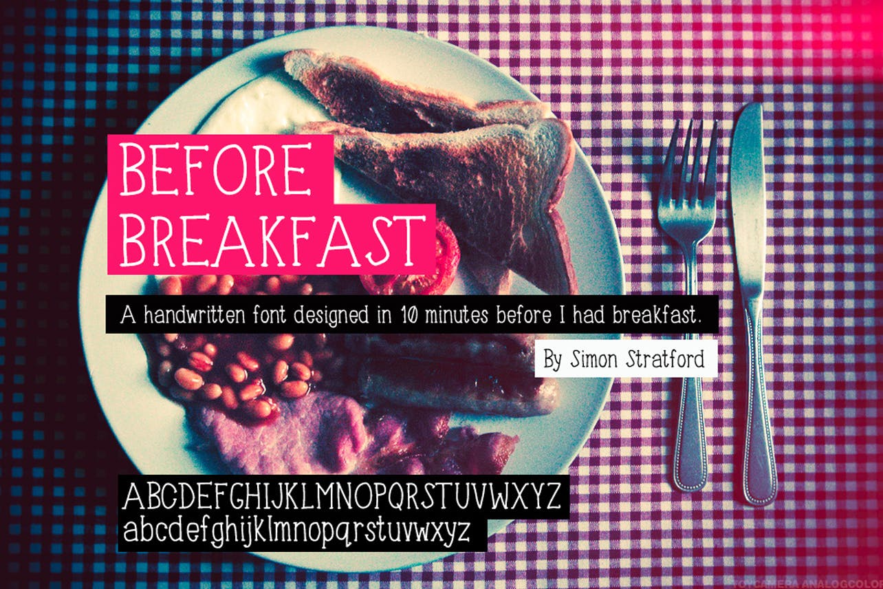 Imagen de portada de Before Breakfast font (fuente)