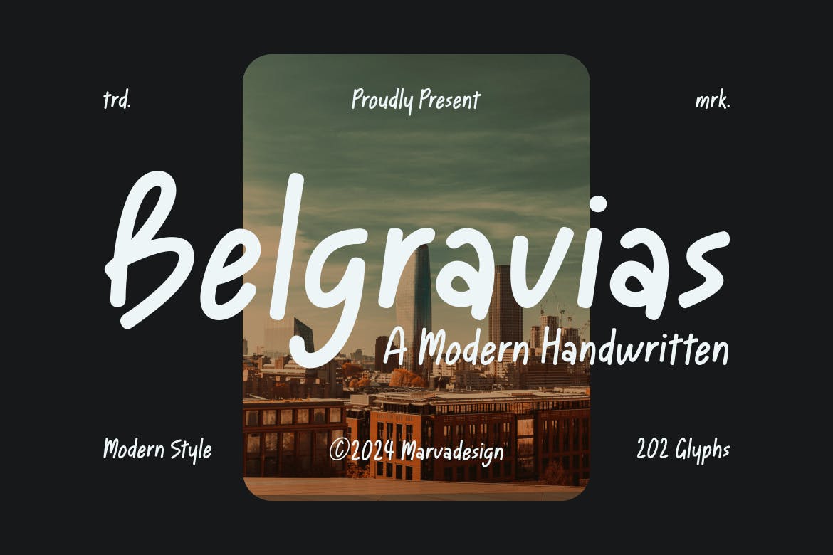 Imagen de portada de Belgravias - A Modern Handwritten Font (fuente)