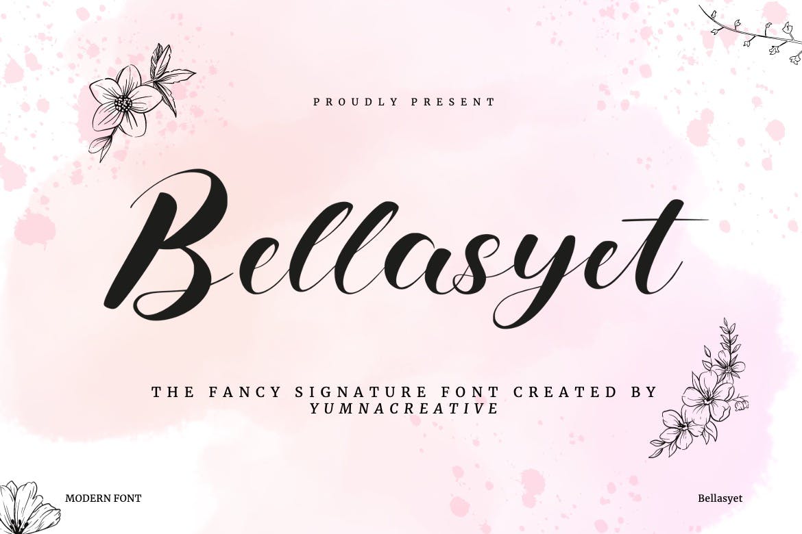 Imagen de portada de Bellasyet - Fancy Signature Font (fuente)