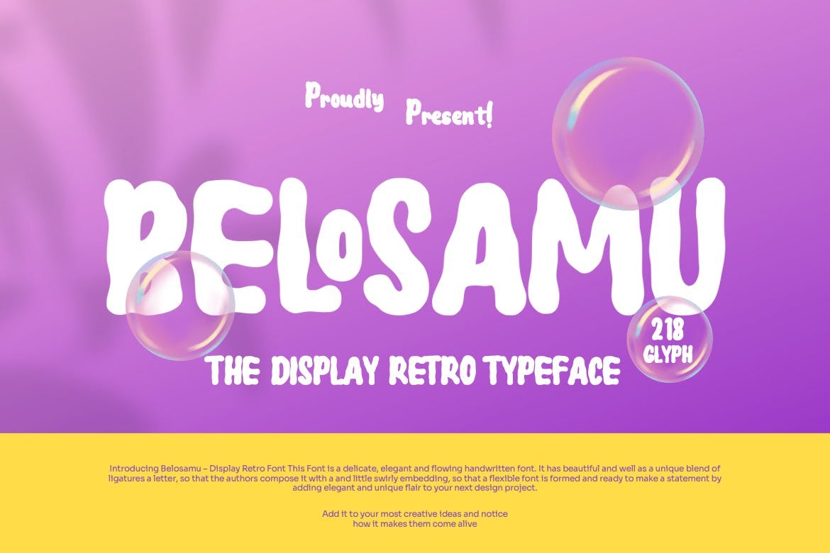 Imagen de portada de Belosamu - Dipslay Retro Font (fuente)