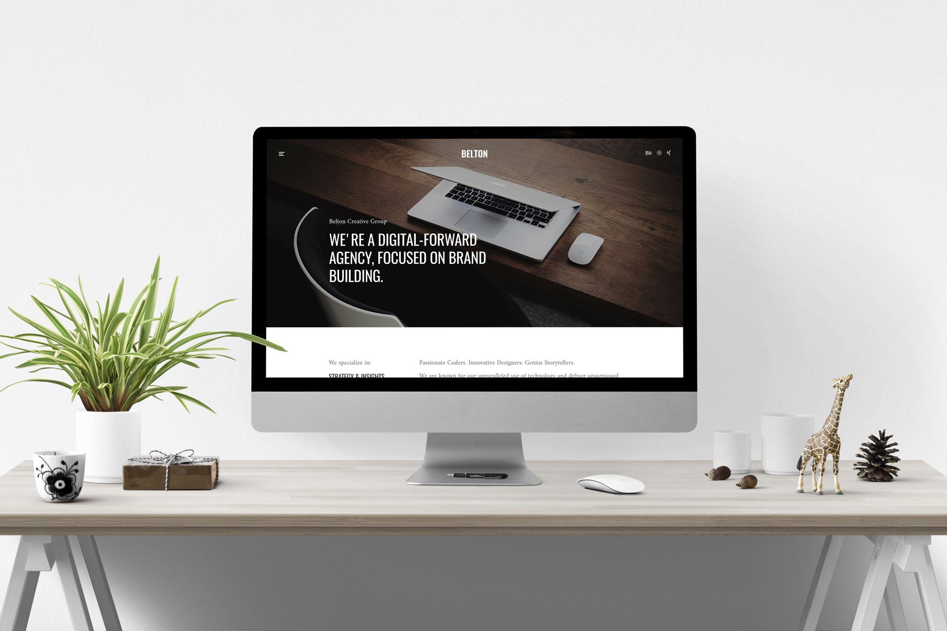 Imagen de portada de Belton – Minimal HTML5 Black & White Multipurpose (plantilla web)