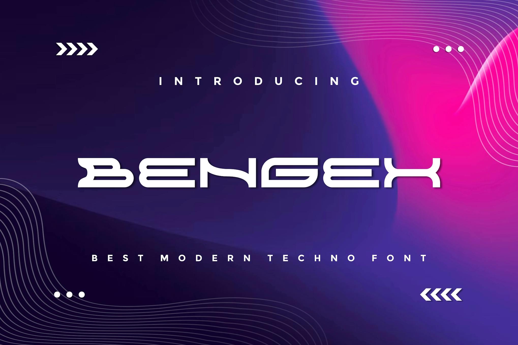 Imagen de portada de Bengex - Modern Techno Font (fuente)